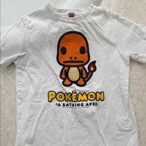 Bape White Pokémon Kids Tee